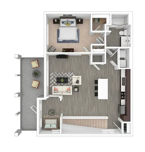 Floor plan 1X1-913