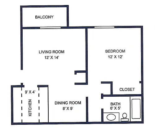 Floor plan One Bedroom