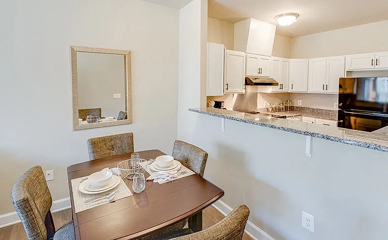 Dining area with table