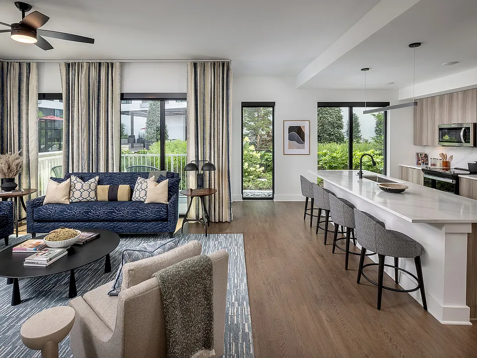 Spacious open living rooms and kitchens perfect for hosting