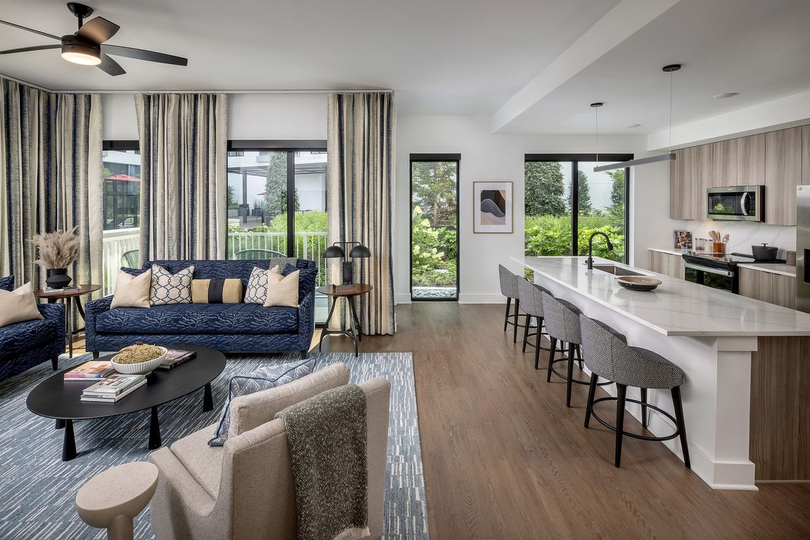 Spacious open living rooms and kitchens perfect for hosting