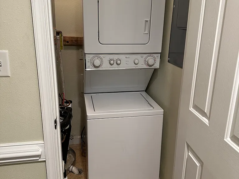 Washer and dryer. Includes laundry soap and softener.