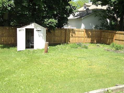 paritally fenced in yard