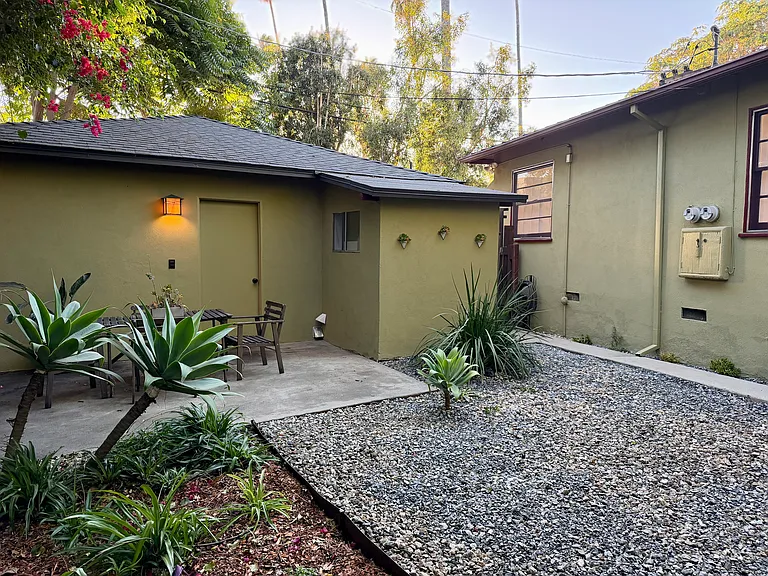 Patio area next to laundry room.