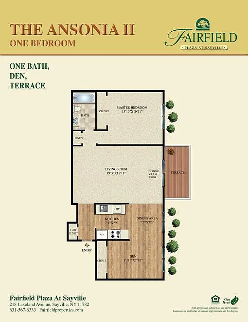 Floor plan The Ansonia II - Den
