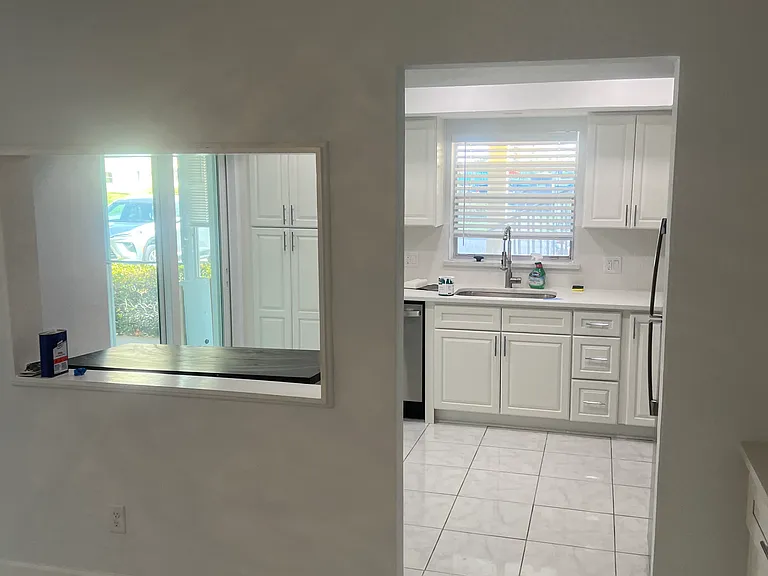 Dining room into kitchen.