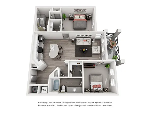 Floor plan B1 1122 sf 2/2