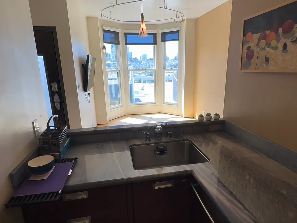 view into dining room from kitchen