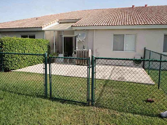 Fenced backyard