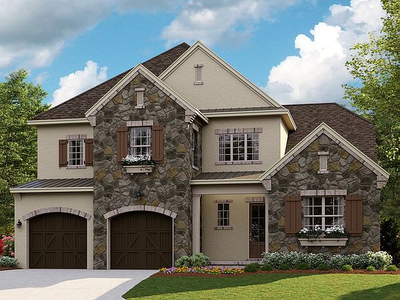 Monterey - French Cottage g 2-Car Front Load Garage Note Renderings may show optional feature