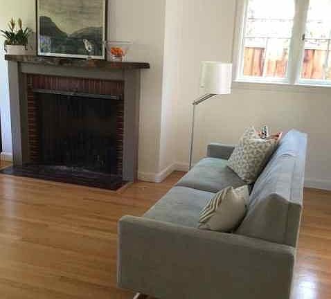 Bright, large living room