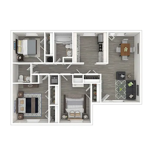 Floor plan Three Bedroom