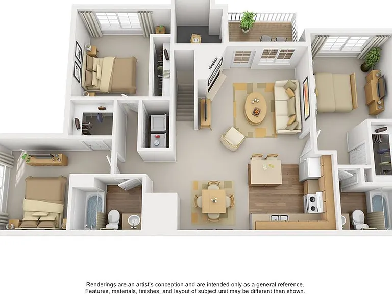 3 Bedroom | 2 Bath | 1273 SF 3 Bedroom | 2 Bath | 1273 SF