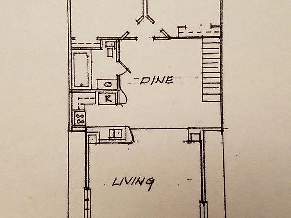 floor plan is reversed - living in back