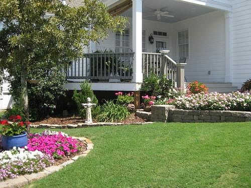 Landscaped/fenced backyard