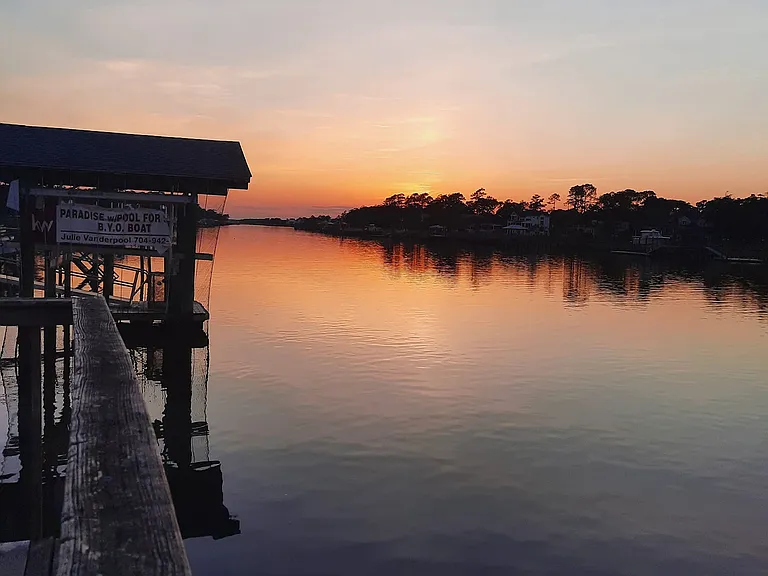 The fishing T-dock at the western end of West Oak Island Drive and the dock at Veterans park offer calmer waters and are good spots to catch species like black drum, trout, whiting and croaker.