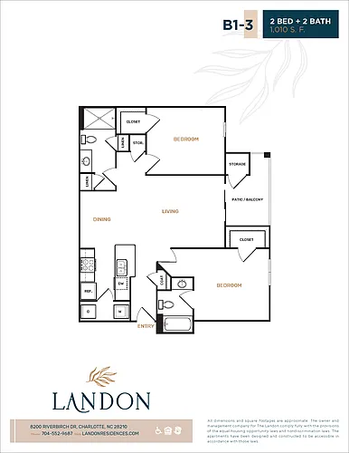 Floor plan B1-3 Renovated