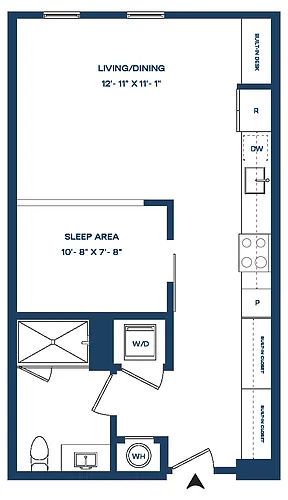 Floor plan Studio-S1 Smyth