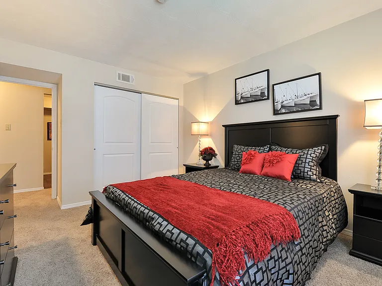 Bedroom at Deerfield Apartments