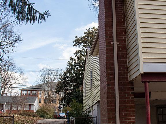 View from backyard to street/ private driveway