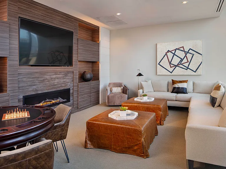 Media room with poker table