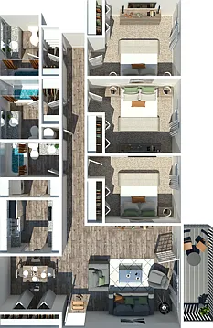 Three Bedroom 3 Bathroom Three Bedroom 3 Bathroom