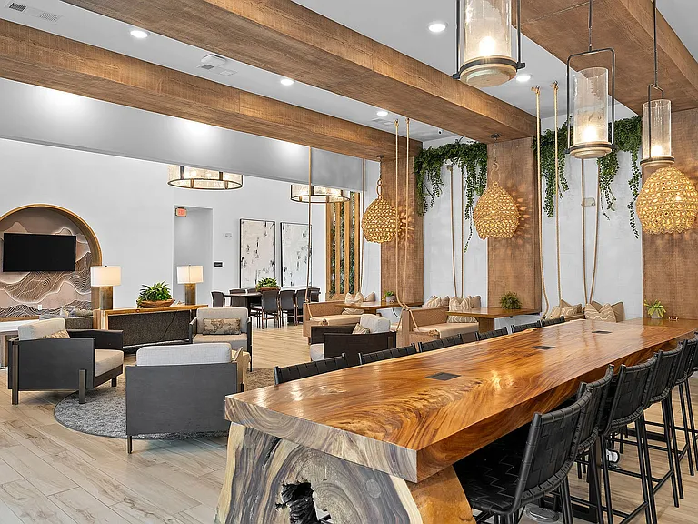 Experience the sophistication of this elegantly designed lounge area, perfect for social gatherings.