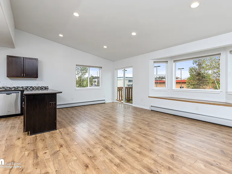 Dining room with small porch