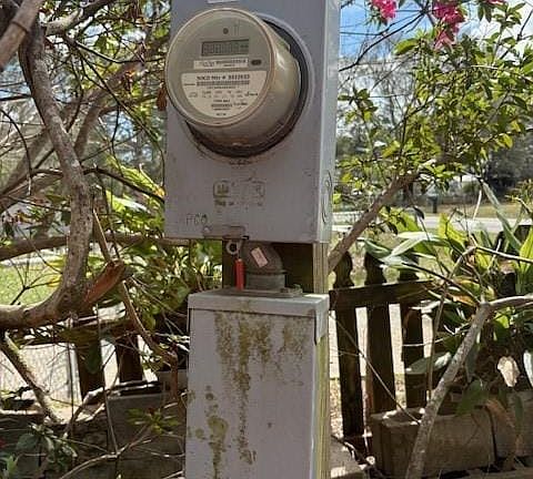 Exterior view of electric meter