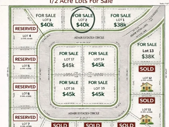 546 SE Adair Estates Cir Lot 2, Adair, OK 74330
