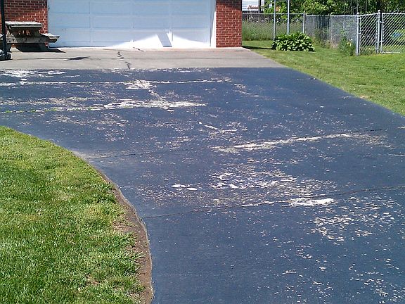 Garage and circular driveway