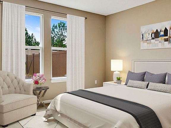 Virtually Staged Master Bed