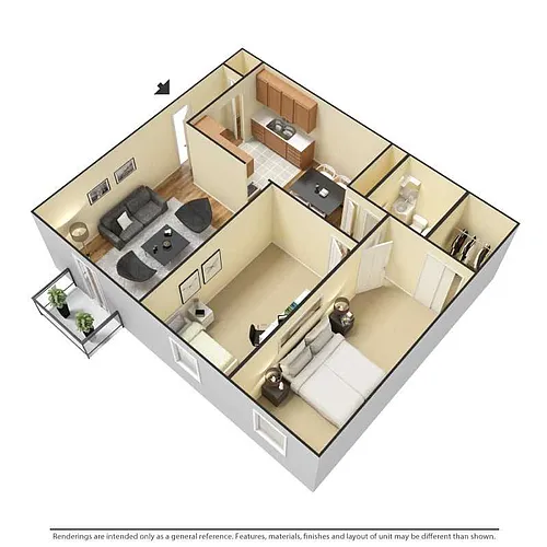 Floor plan 2 Bedroom Premium
