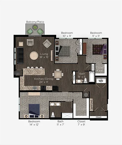 Floor plan Adams Style A