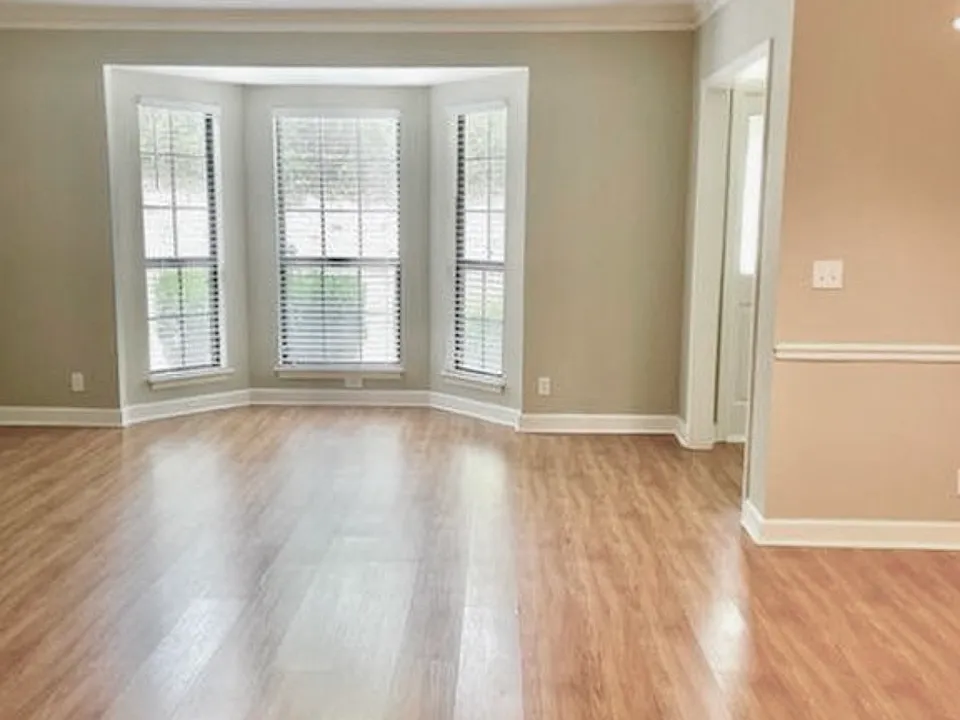 Living Room Area With Bay Windows