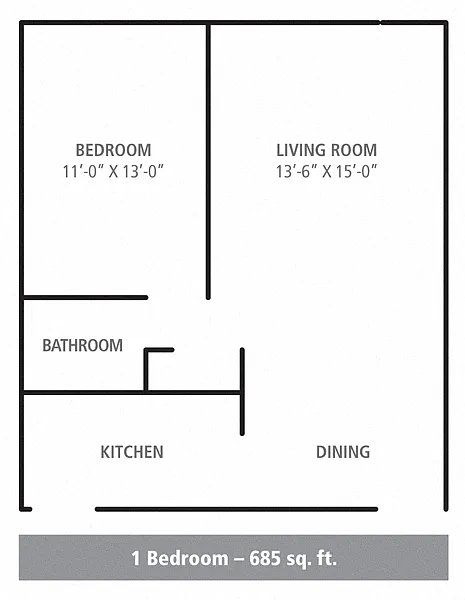 Floor plan 1 Bedroom