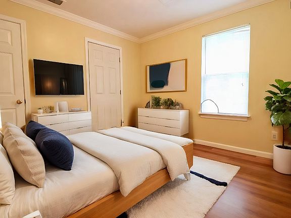 Virtually staged bedroom