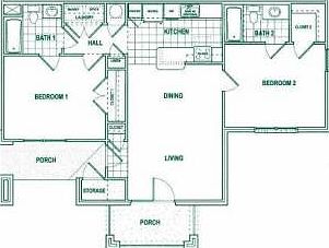 Two Bedroom Floorplan