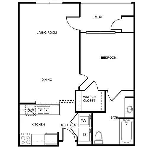 Floor plan 1X1 50