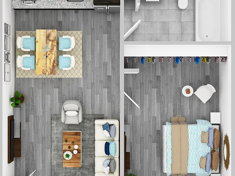 1 Bedroom 1 Bedroom
