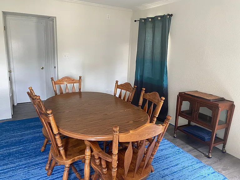 Dining area comes with dining table