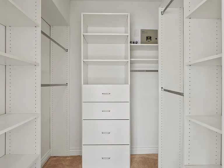 Walk-In Closet with Built-In Organizers