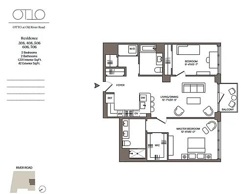 Floor plan South 2BR