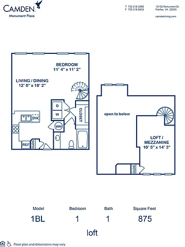 Floor plan 1BL