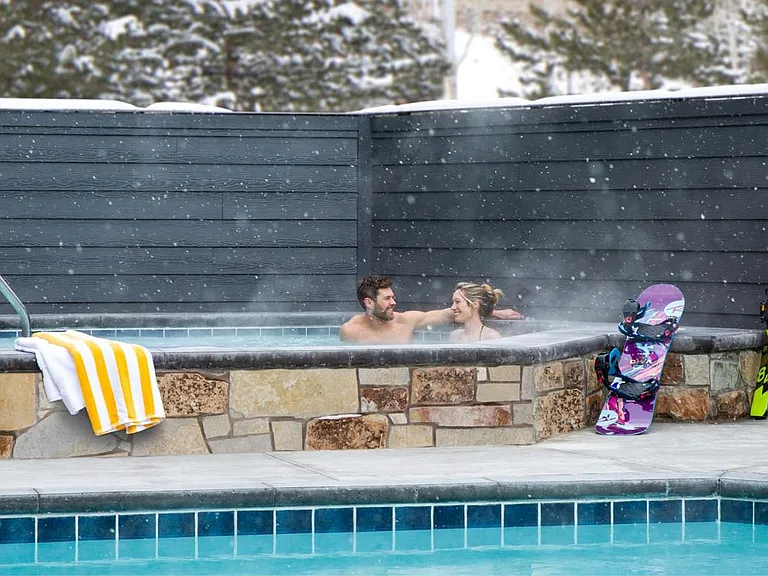 Canyon Haus communal hot tub and heated pool