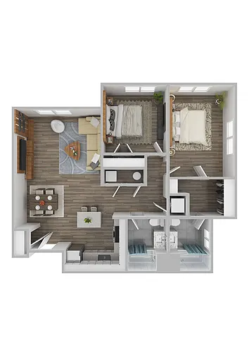 Floor plan 2 Bedroom