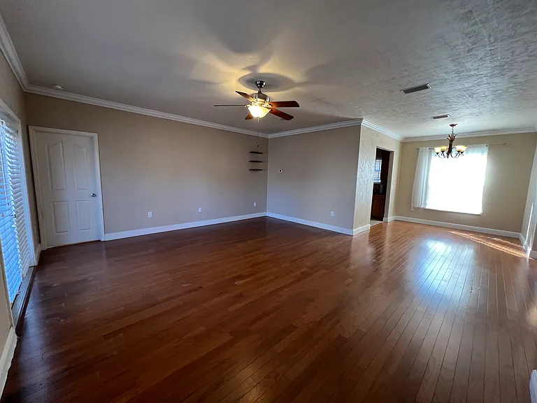 Livingroom and dining area from opposite end of room