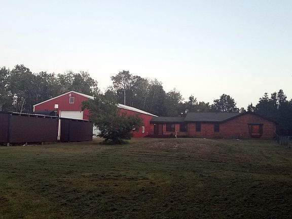 Backyard with wood sheds