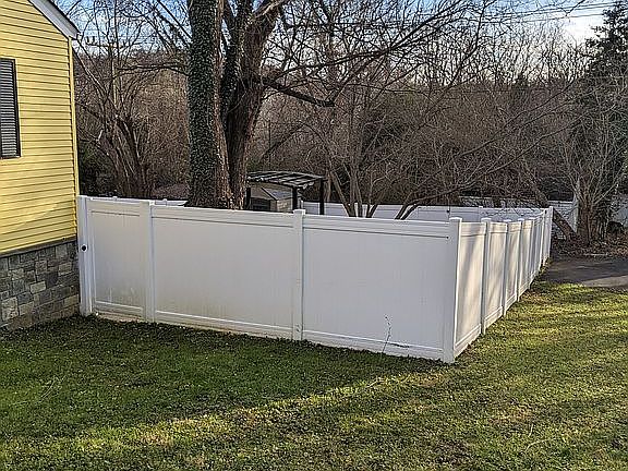 Fully fenced back yard