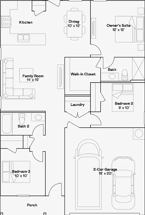 3 bed, 2.0 bath, 1318 sqft, $1,505 — Photo 3